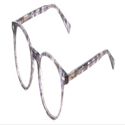 Calabria Ernest 4908 Round Blue Light Blocking Reading Glasses +2.00 Grey Crystal Smoke Marble Men Women