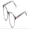 Calabria Ernest 4908 Round Blue Light Blocking Reading Glasses +2.00 Grey Crystal Smoke Marble Men Women view 1
