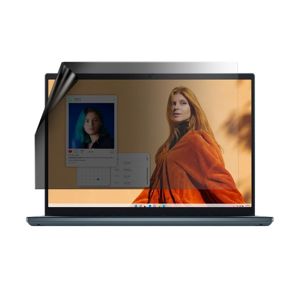 celicious Privacy Lite 2-Way Anti-Glare Anti-Spy Filter Screen Protector Film Compatible with Dell Inspiron 14 Plus 7420