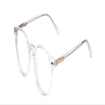 Calabria Ernest 4908 Round Blue Light Blocking Reading Glasses +3.00 Clear Crystal Men Women