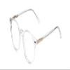 Calabria Ernest 4908 Round Blue Light Blocking Reading Glasses +3.00 Clear Crystal Men Women view 1
