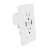 USB Wall Charger Outlet, 2 USB Ports 5V 2100mA 2 US Plug Outlets AC110 to 220V USB Wall Outlet Receptacles for Living Room, Bedroom, Kitchen view 4