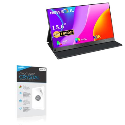 BoxWave Screen Protector Compatible with Newsoul MDS-13306 (15.6 in) - ClearTouch Crystal (2-Pack), HD Film Skin - Shields from Scratches