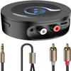 Bluetooth 5.2 Receiver for Home Stereo AUX Adapter for HiFi Music Streaming, Wired Speakers, with AUX 3.5mm/RCA, Long Range,Low Latency and HD Audio view 1