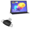 BoxWave Smart Gadget Compatible with Miktver Portable Monitor (10.5 in) - AllReader SD Card Reader, microSD Card Reader SD Compact USB - Jet Black view 1