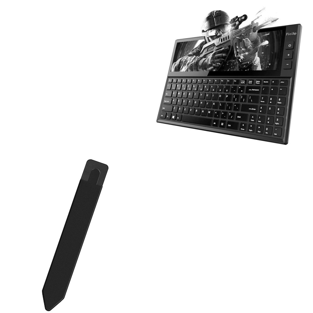 BoxWave Stylus Pouch Compatible with Fagomfer FICIHP Touchscreen Keyboard (12.6 in) - Stylus PortaPouch, Pen Stylii Holder Carrier Portable Self-Adhesive - Jet Black