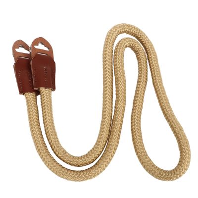 Haofy Camera Shoulder Belt, Cowhide Joint Unique Cylindrical Design Camera Neck Shoulder Strap for Outdoor Camping (Khaki)