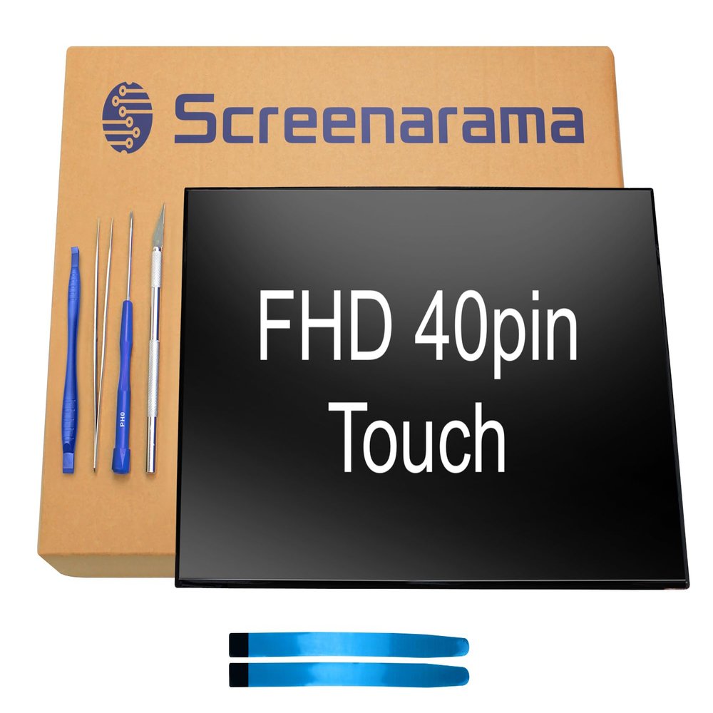 SCREENARAMA New Screen Replacement for Dell Latitude 5510 5511 P80F (FHD 40pin Touch IPS) LCD LED Display with Tools and Tape