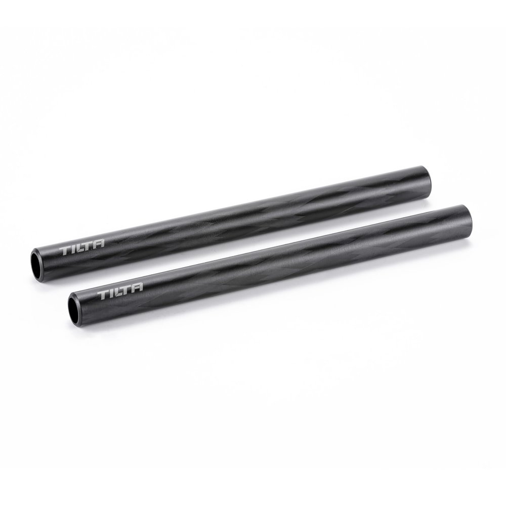 Tilta 2X Carbon Fiber Rods 15mm for Rail Support System | Increased Strength | Limited Reflection | Lightweight | DSLR Shoulder Rig, Camera Stabilizer Cage, Matte Box (20cm)