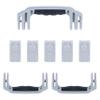 Pelican 1637 Replacement Handle & Latch Set by ColorCase - Silver Handles & Push Button Latches view 1