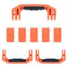 Pelican 1637 Replacement Handle & Latch Set by ColorCase - Orange Handles & Push Button Latches view 1