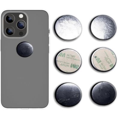 Shungite Sticker for Cell Phone Protection - Harmonizing Shield Defense - Wearable Type II Shungite Crystal- Qty: 6 pcs Pack - Size: O 22 mm