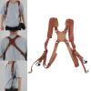 Topyond Double Shoulder Leather Camera Strap, Brown Camera Strap, Camera Shoulder Strap for Photography Equipment, Comfortable and Quick Use of Two Cameras view 2