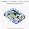 Blue Transparent Acrylic Protection Case for Raspberry Pi 5, Supports Installing Official Active Cooler @XYGStudy (PI5-CASE-E) view 2