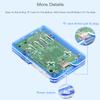 Blue Transparent Acrylic Protection Case for Raspberry Pi 5, Supports Installing Official Active Cooler @XYGStudy (PI5-CASE-E) view 4