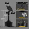 woleyi Cup Holder Tablet Holder for Car Mount - [Metal Arm] Heavy Duty Adjustable Car Cup Tablet Mount Truck Car Accessories, for 4-13" Tablets iPad Pro Air Mini, Galaxy Fold, Kindle Fire, iPhone view 3