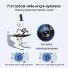 Kngiybo Student Binocular Microscope, Household Professional Equipment, Biological Optics and Electronic Science Experiment, Built-in LED Fill Light, Integrated Vernier Caliper, Gift(Size:A) view 2