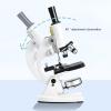 Kngiybo Student Binocular Microscope, Household Professional Equipment, Biological Optics and Electronic Science Experiment, Built-in LED Fill Light, Integrated Vernier Caliper, Gift(Size:A) view 3