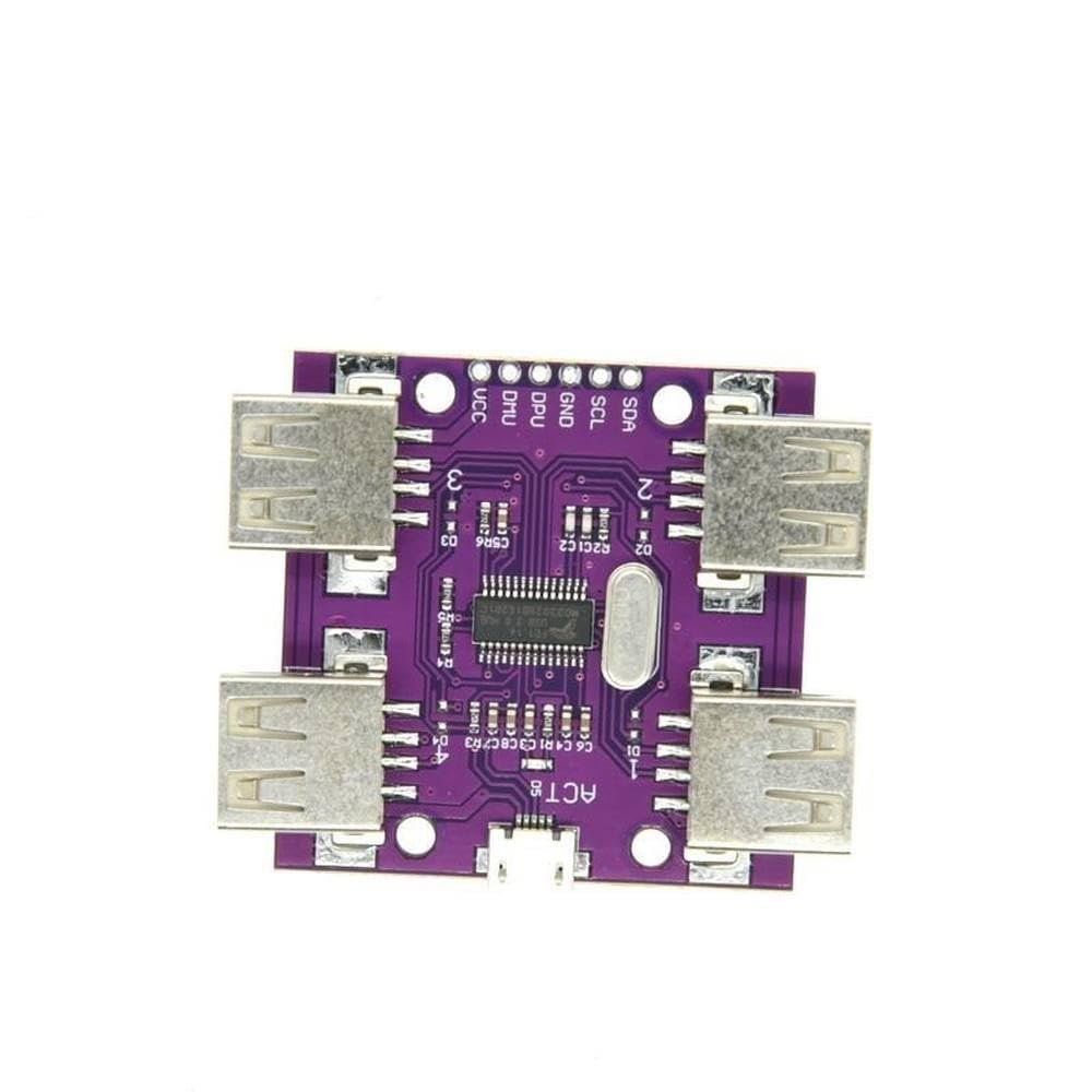 1pcs MCU-204 Hi-Speed USB 2.0 HUB DC Controller 4 Port USB Hub 5V 500mA