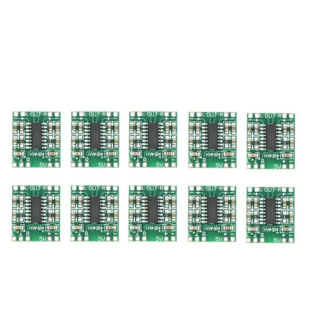 10PCS PAM8403 Super Mini Digital Amplifier Board 2 x 3W Class D Digital Amplifier Board Efficient 2.5 to 5V USB Power Supply