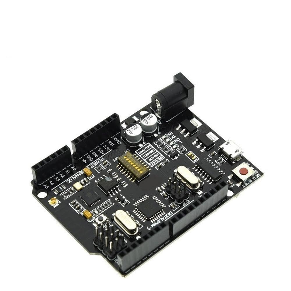 DirectNine Basics WiFi R3 ATmega328P+ESP8266 (32Mb Memory) USB-TTL CH340G Development Board for Arduino Uno R3, NodeMCU, WeMos ESP8266