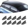 UGSHY 10 PCS Car Small Shark Fin Decorative Antenna, 2.06" x 0.9" x 0.86" Air Vortex Generator Diffuser Spoiler Antenna, Self-Adhesive Roof Wing Trim Accessory, Universal for Car (Carbon Fiber Black) view 1