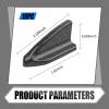 UGSHY 10 PCS Car Small Shark Fin Decorative Antenna, 2.06" x 0.9" x 0.86" Air Vortex Generator Diffuser Spoiler Antenna, Self-Adhesive Roof Wing Trim Accessory, Universal for Car (Carbon Fiber Black) view 2