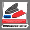 UGSHY 10 PCS Car Small Shark Fin Decorative Antenna, 2.06" x 0.9" x 0.86" Air Vortex Generator Diffuser Spoiler Antenna, Self-Adhesive Roof Wing Trim Accessory, Universal for Car (Carbon Fiber Black) view 3