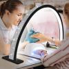 KMLSHLL Half Moon Nail Desk Lamp - 48W Manicure LED Light with 3360 Lumen, Stepless Dimming & 3 Light Modes for Nail Techs view 1
