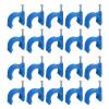 uxcell Cable Clips with Steel Nail, 50Pcs 20mm/0.79" Plastic Cable Wire Clips, Ethernet Cable Clips Nail in Cable Clips for Home Wires Cables Cords Management, Blue view 1
