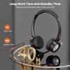 ENC Wireless Headset with Microphone for PC, Bluetooth V5.2 Computer Headset with Noise Cancelling Mic, USB Dongle & Mute Button for Office Work/Cell Phones/Driver/Call Center/Teams/Zoom/Meeting view 4