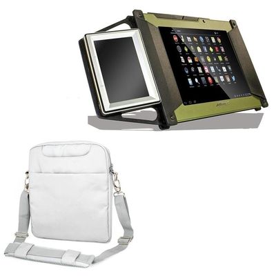 BoxWave Case Compatible with Amrel BioSense AT80 MAX - Encompass Urban Bag, Over Shoulder Messenger Straps Handle Bag Pockets - Cool Grey