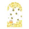KONPON Honey Bee Arch Stretchy Covers for Birthday Party Decoration Honeycomb Honeypot Arched Stand Cover Baby Shower Favors Props(Only Cover) view 1
