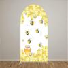 KONPON Honey Bee Arch Stretchy Covers for Birthday Party Decoration Honeycomb Honeypot Arched Stand Cover Baby Shower Favors Props(Only Cover) view 2