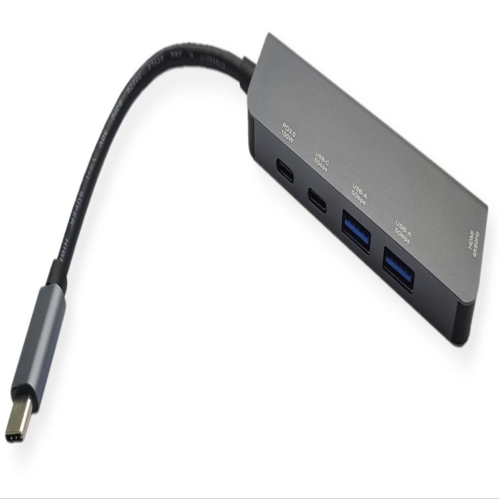 VALUE USB Type C Docking Station, HDMI 4K60, 3X USB3.2 Gen1 (1x C + 2X A), 1x PD