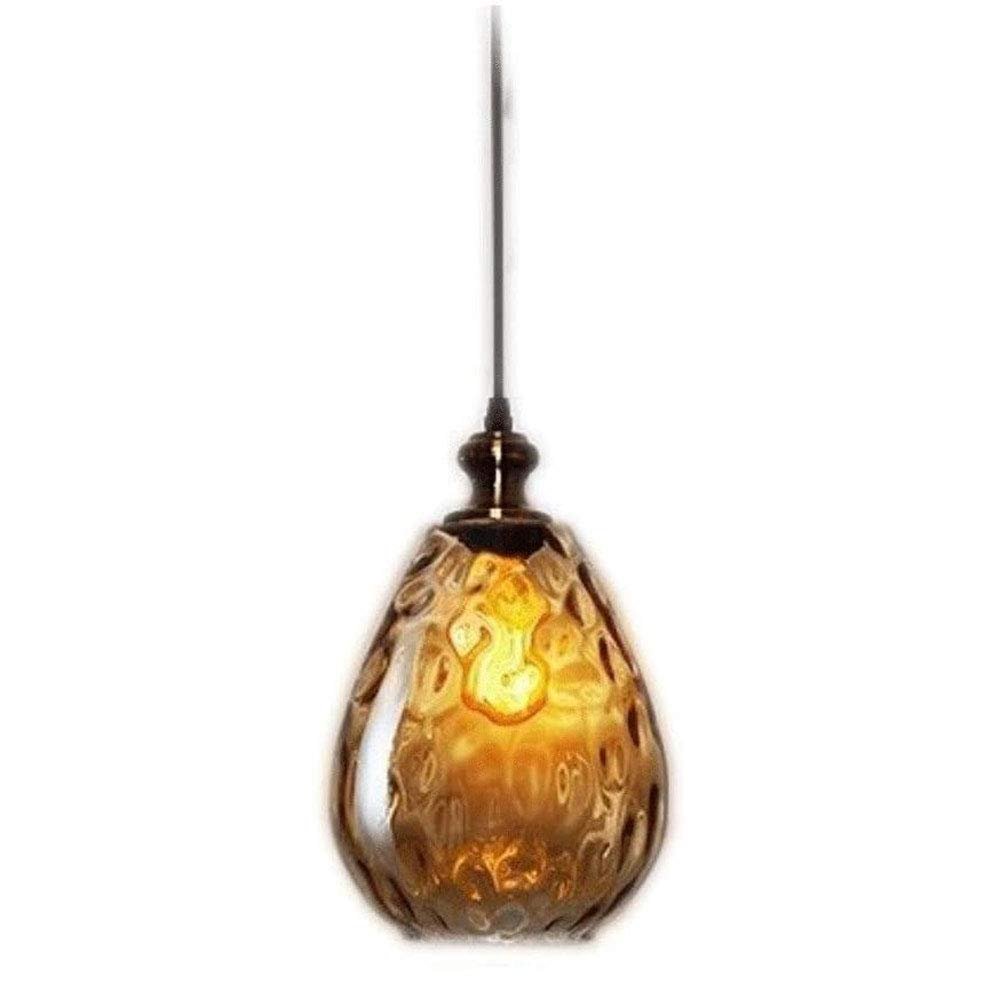 SteFik LED Modern Chandelier Lamp, Led Lights Style Single Head Chandelier Retro Industrial Wind Glass Pendant Light Decorative Lighting E27,Modern LED Chandelier (Size : Small),Pendant