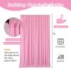 10 x 7 Feet Pink A Backdrop Curtain for Partie, Background Curtains for Photoshoot, Birthday, Wedding, Halloween, Thanksgiving, Christmas Day, New Year Party Decorations 5Ft x 7Ft, 2 Panels view 2