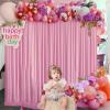 10 x 7 Feet Pink A Backdrop Curtain for Partie, Background Curtains for Photoshoot, Birthday, Wedding, Halloween, Thanksgiving, Christmas Day, New Year Party Decorations 5Ft x 7Ft, 2 Panels view 4