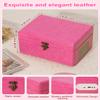 CD Player Portable for Home with Upgraded Speakers Bluetooth in/Out Rechargeable Desktop CD Player with LED Screen Boombox Music Player Hot Pink view 3