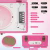 CD Player Portable for Home with Upgraded Speakers Bluetooth in/Out Rechargeable Desktop CD Player with LED Screen Boombox Music Player Hot Pink view 4