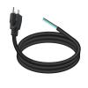 16 Gauge 3 Prong Heavy Duty Replacement 6ft Power Supply Cord Cable 120V Pigtail for Universal AC Appliance, NEMA 5-15 Plug US SJT 16AWG 6ft (16 Gauge-6ft) view 2