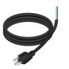 16 Gauge 3 Prong Heavy Duty Replacement 6ft Power Supply Cord Cable 120V Pigtail for Universal AC Appliance, NEMA 5-15 Plug US SJT 16AWG 6ft (16 Gauge-6ft) view 4