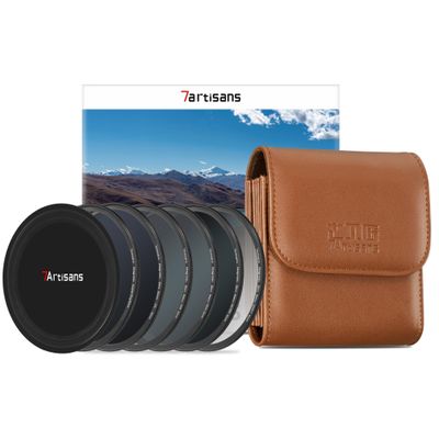7artisans Nano Magnetic Filter UV Filter ND Light Reduction Filter/CPL Polarization Filter/GND Gradient Filter/Black Mist 1/4 Portrait Photography Filter Suitable for Lens(67mm 5-in-1 Set)
