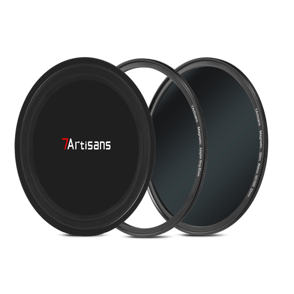 7artisans Nano Magnetic Filter UV Filter ND Light Reduction Filter/CPL Polarization Filter/GND Gradient Filter/Black Mist 1/4 Portrait Photography Filter Suitable for Lens(77mm ND1000)