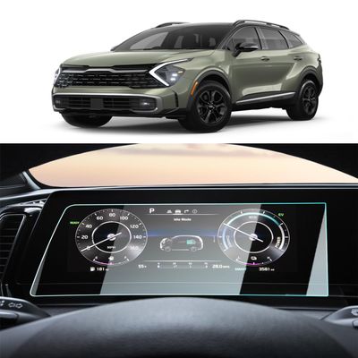 BIXUAN Tempered Glass Screen Protector for 2023 2024 Kia Sportage EX SX SX Prestige Accessories Dashboard 12.3 Inch Touch Screen Protection Against Scratches and Fingerprints