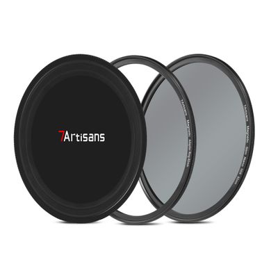 7artisans Nano Magnetic Filter UV Filter ND Light Reduction Filter/CPL Polarization Filter/GND Gradient Filter/Black Mist 1/4 Portrait Photography Filter Suitable for Lens(77mm ND8)