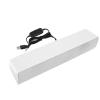 Estink PC Soundbar, Plastic USB Wired Stereo Soundbar Music Player Bass Surround Sound Box with 3.5mm Input for Desktop Laptop Tablet PC Smartphones, 12.6 x 2.5 x 2.7inch (White) view 1