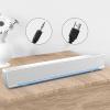 Estink PC Soundbar, Plastic USB Wired Stereo Soundbar Music Player Bass Surround Sound Box with 3.5mm Input for Desktop Laptop Tablet PC Smartphones, 12.6 x 2.5 x 2.7inch (White) view 3