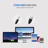 Estink PC Soundbar, Plastic USB Wired Stereo Soundbar Music Player Bass Surround Sound Box with 3.5mm Input for Desktop Laptop Tablet PC Smartphones, 12.6 x 2.5 x 2.7inch (White) view 4