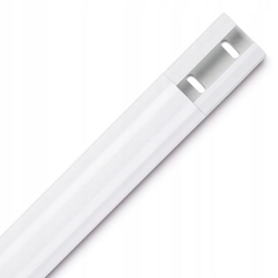 Aluminium Cable Duct, 110 x 3.3 x 1.8 cm, can Hold up to 5 Cables, for screwing or Gluing, semi-Circular and can be Shortened, for Desk, Wall, Base, Floor, etc. Cable Protection